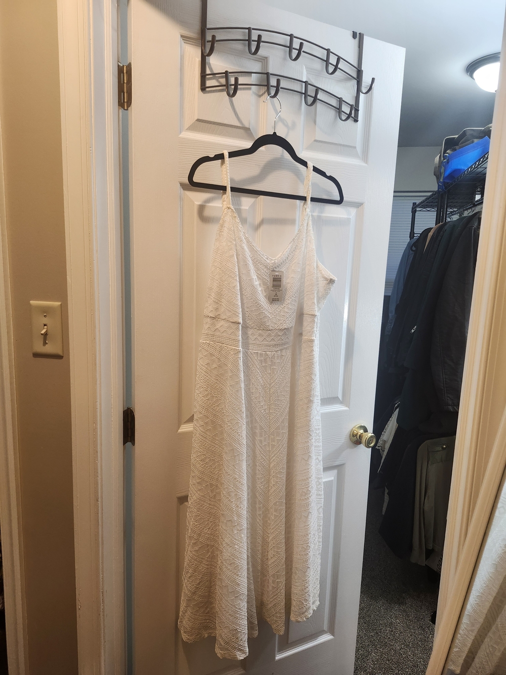 Torrid White Lace Maxi Slip Dress with Spaghetti Straps, NWT, 3X